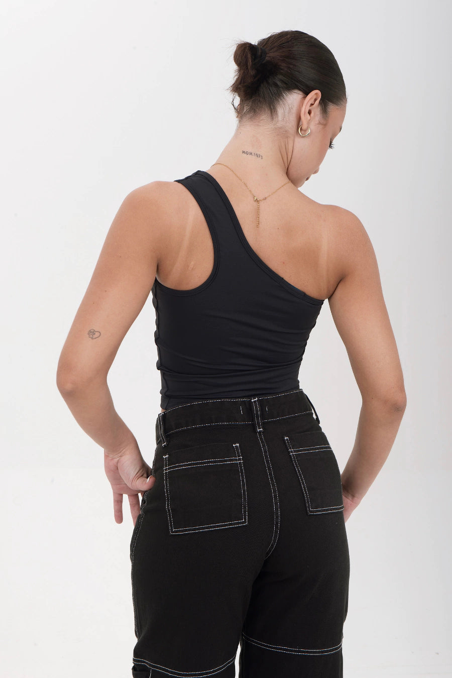 Calça Teddy - Preta/Bege
