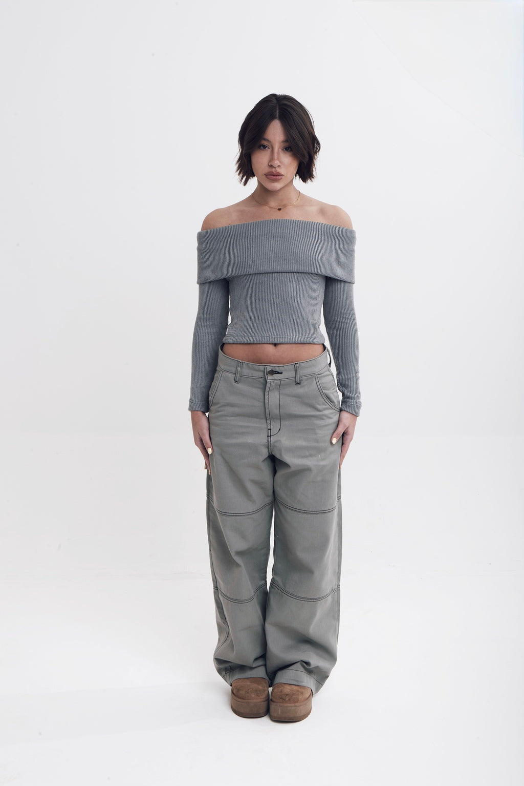 Casaco Tricot Cinza - Lucy